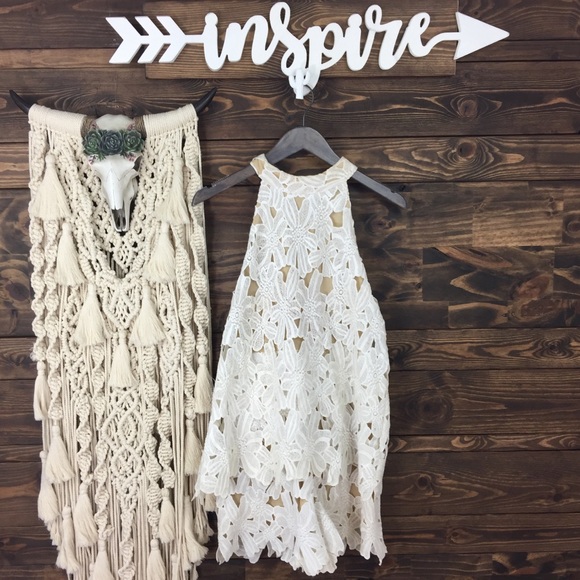 Judith March Pants - Judith March | Crochet Lace Nude High Neck Romper